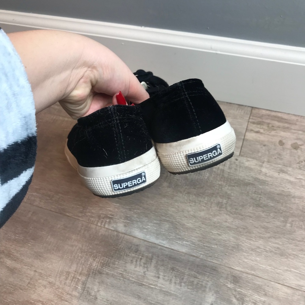 Superga Black Velvet Sneakers - Picture 5 of 6
